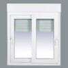Ventana PVC Corredera Con Persiana Motorizada (PVC) 1200x1355 2h con Mosquitera Enrollable