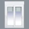 Ventana PVC Corredera Con Persiana Motorizada (PVC) 1000x1355 2h con Mosquitera Enrollable