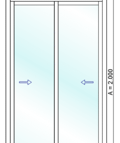 Alternative view of Balconera PVC Corredera Con Persiana (PVC) 1200x2185 2h