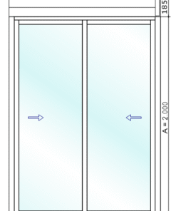 Alternative view of Balconera PVC Corredera Con Persiana (PVC) 1500x2185 2h